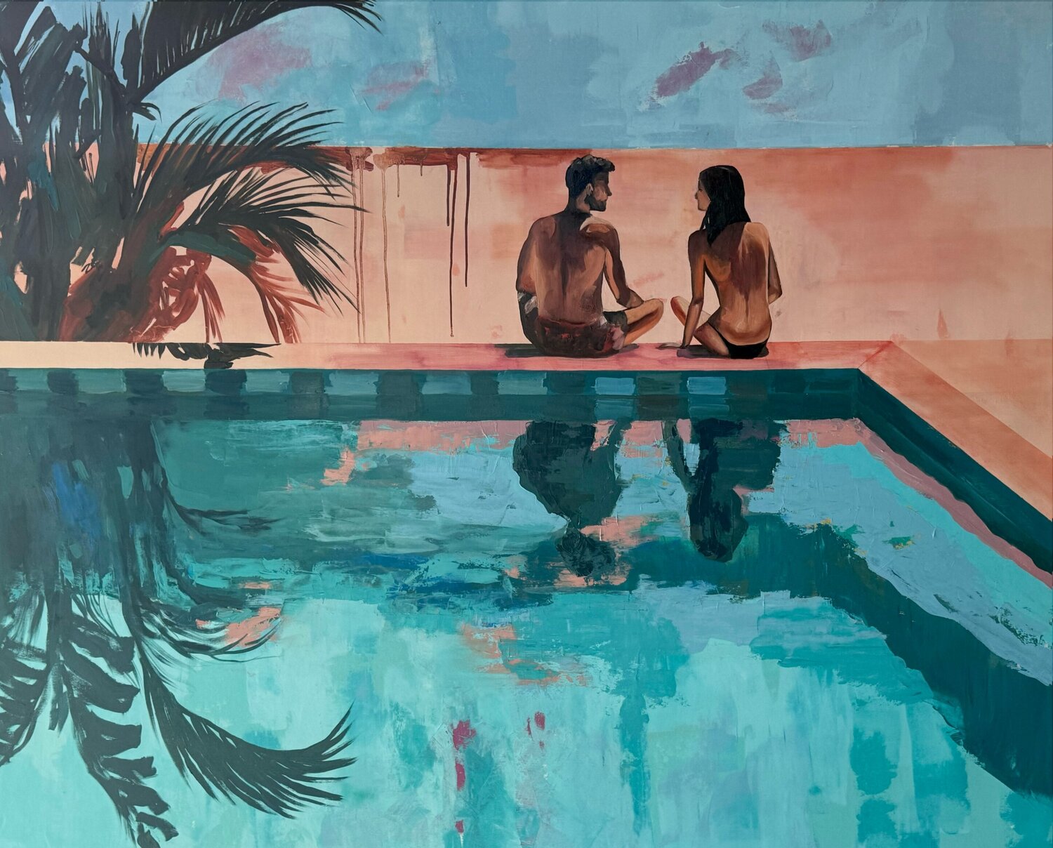 Late chekout Oksana Huliaieva Original painting for sale