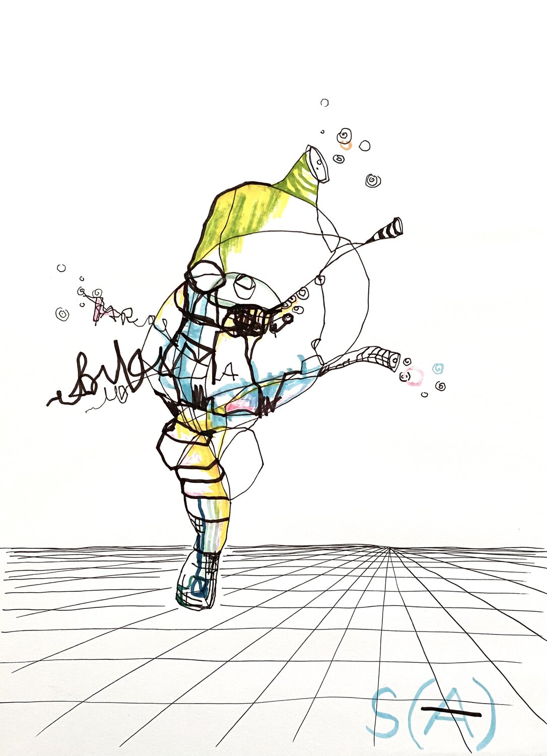 Organismus VII-03 Oliver Euler Drawing for sale