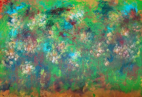 WILD GREEN MEDICINE   #381 by Laura Capellini, Painting for Sale on Select