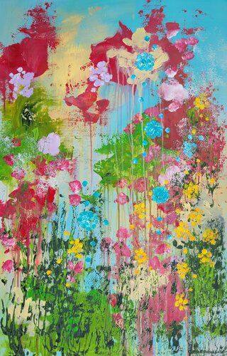 LES FLEURS # 81 by Laura Capellini, Painting for Sale on Select