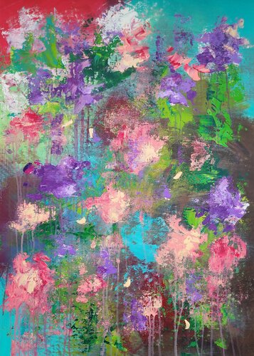 LES FLEURS # 84 by Laura Capellini, Painting for Sale on Select