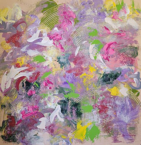 SOUL GARDEN #7 - Blossom petal flow by Laura Capellini, Painting for Sale on Select