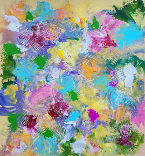 SOUL GARDEN #10 Blossom petal flow by Laura Capellini, Painting for Sale on Select