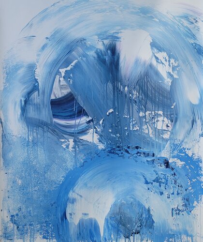 WAVE (BLUE MIND #88) by Laura Capellini, Painting for Sale on Select