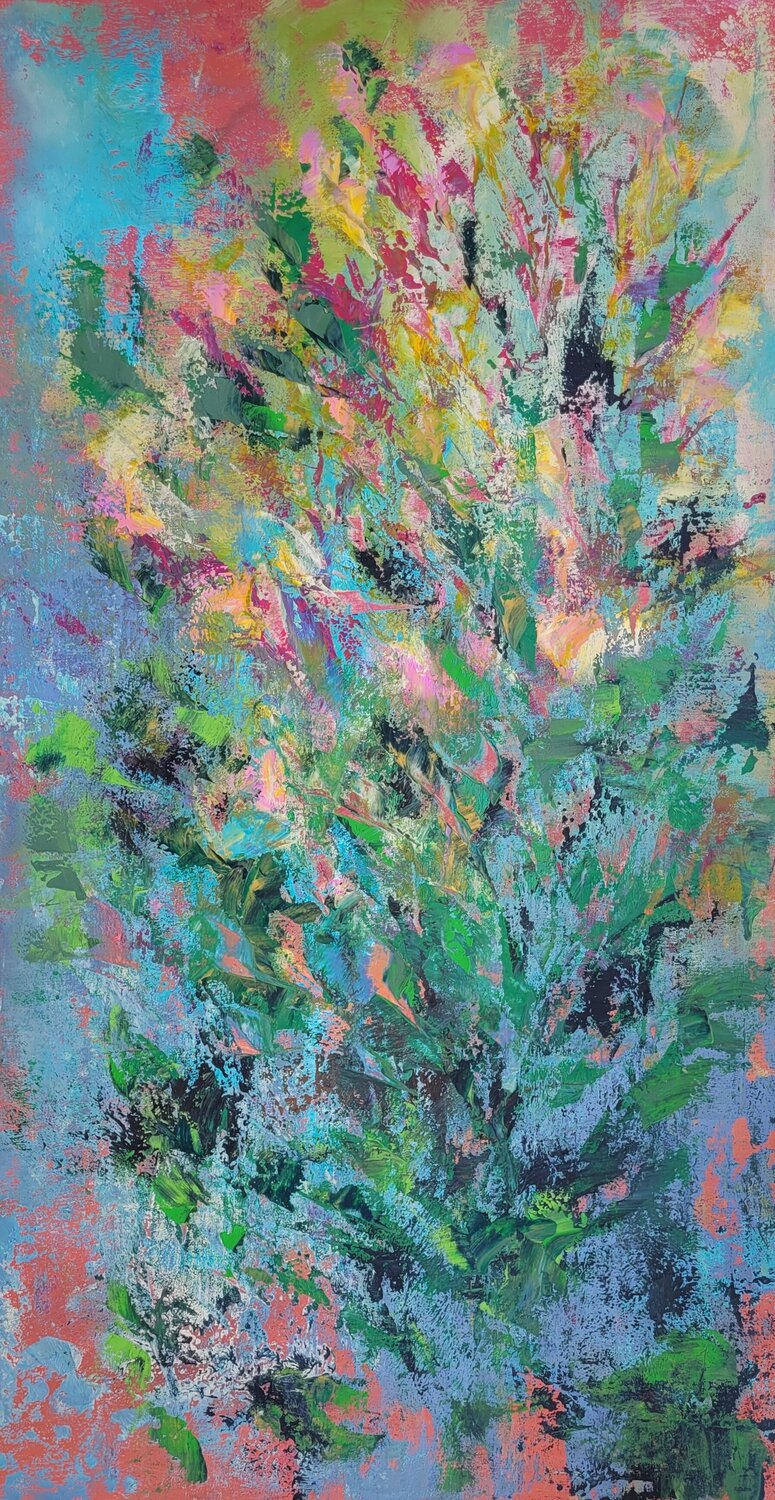 SILENCE DU FEUILLAGE #2 Laura Capellini Original painting for sale