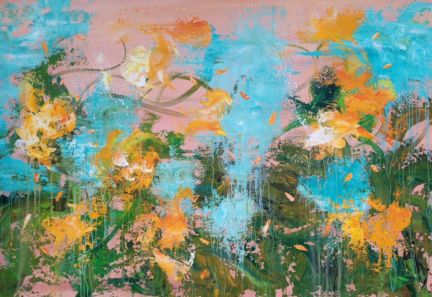 LES FLEURS # 64 Laura Capellini Original painting for sale