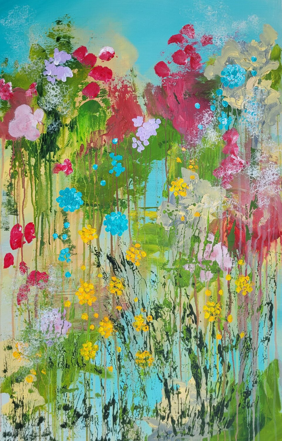 LES FLEURS # 82 Laura Capellini Original painting for sale