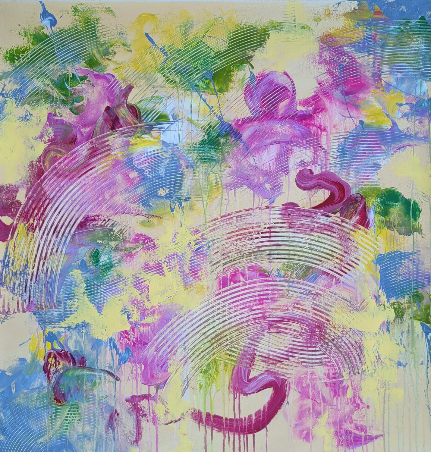 SOUL GARDEN #5 - Spring Wave Laura Capellini Original painting for sale