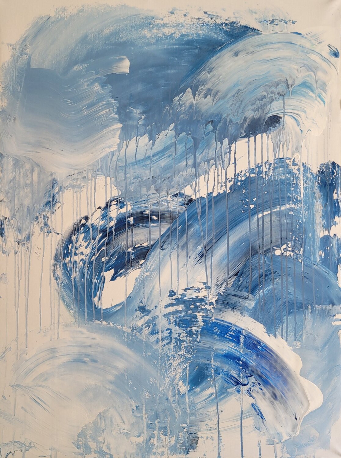 Blue mind #86 Laura Capellini Original painting for sale