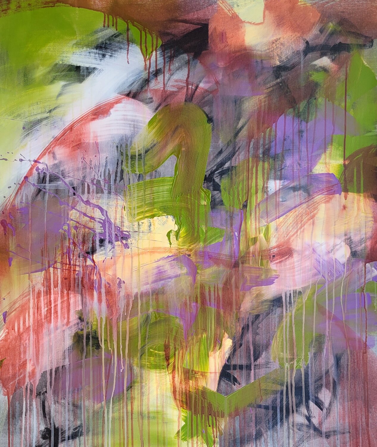 Liquid Forest #001 Laura Capellini Originalgemälde zu verkaufen