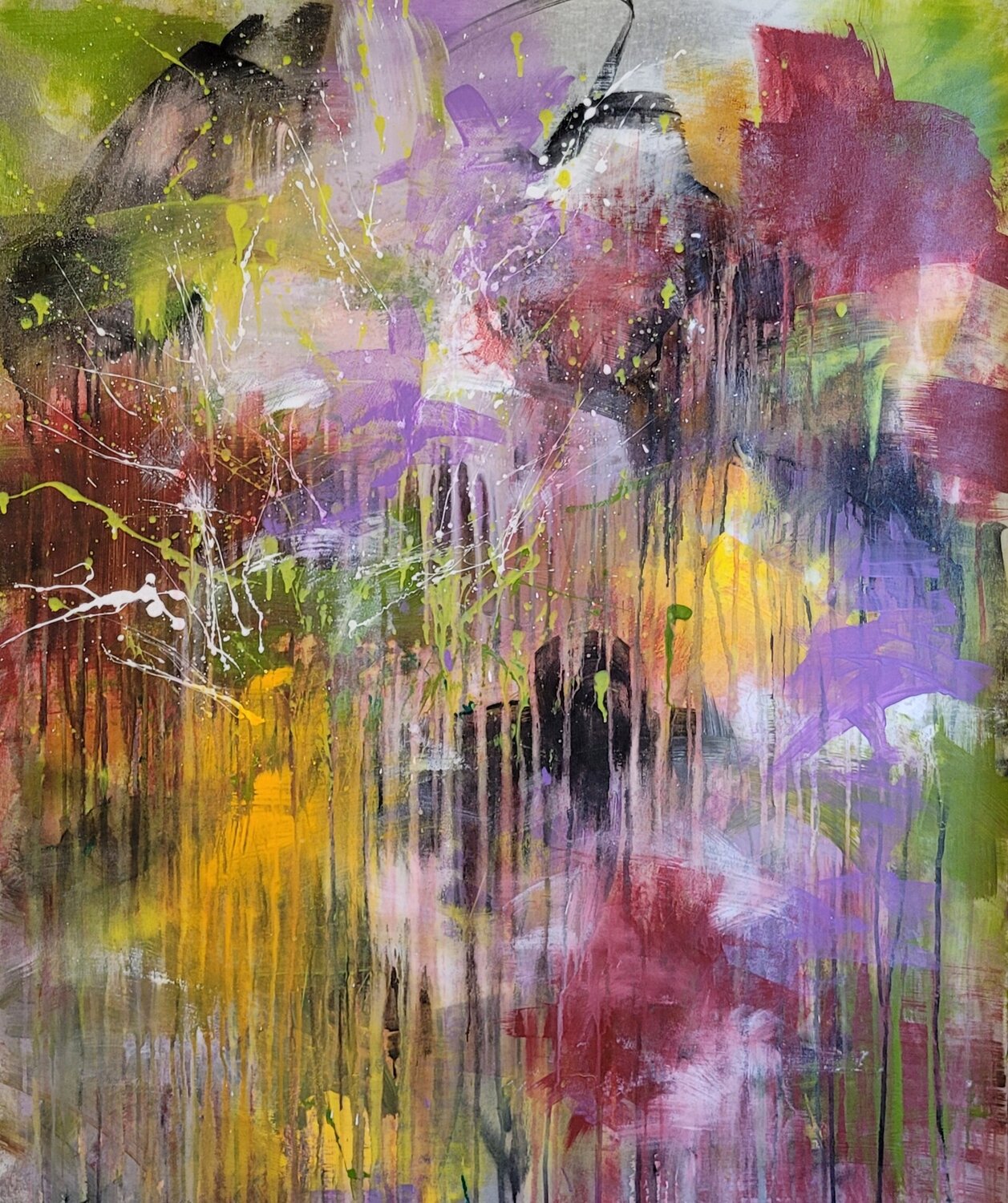 Liquid Forest #4 Laura Capellini Originalgemälde zu verkaufen