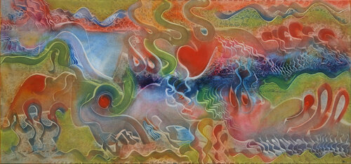 Dancing Garnesha's by Thomas Hain, Painting for Sale on Select