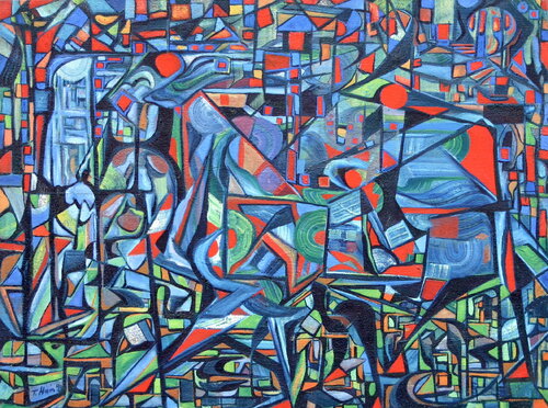 Die Wanderer by Thomas Hain, Painting for Sale on Select