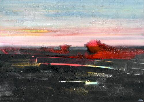 Der rote Busch by Thomas Hain, Painting for Sale on Select