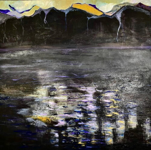 Nächtliches Panorama by Conny Pfister, Painting for Sale on Select
