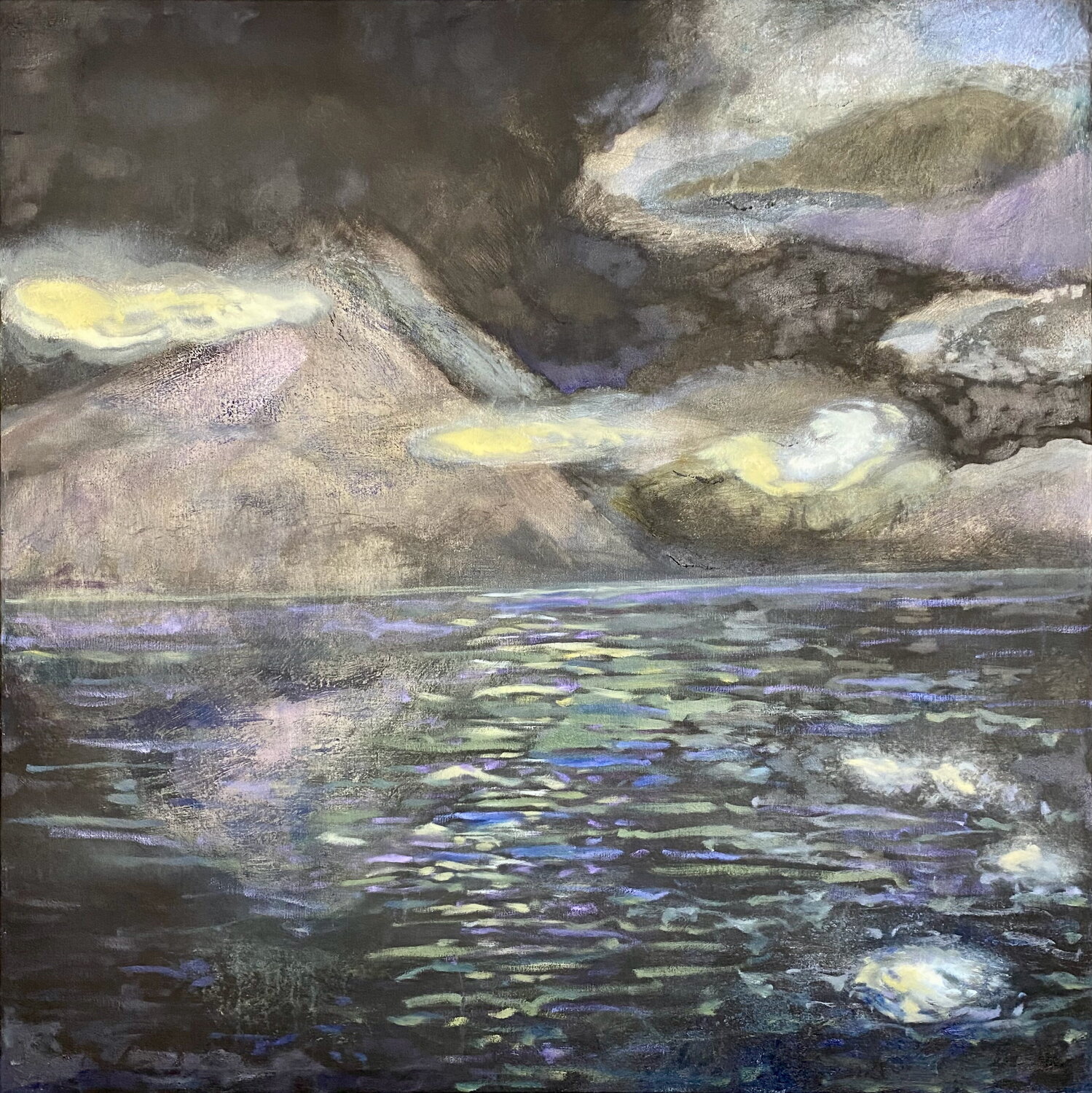Nächtlicher See Conny Pfister Original painting for sale