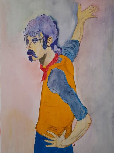 Frank Zappa '68 by Ing. Buchberger, Painting for Sale on Select