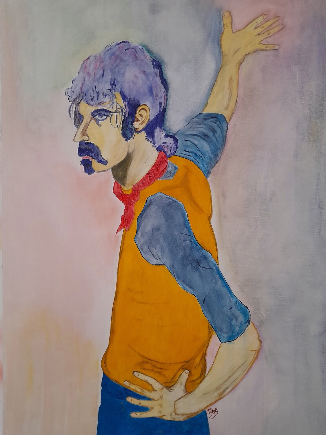 Frank Zappa '68 Ing. Buchberger Original painting for sale