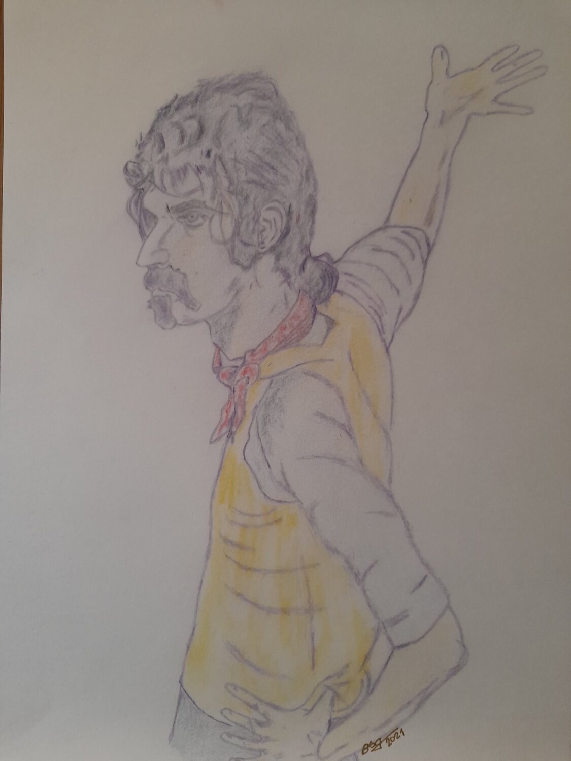 Frank Zappa '68 Ing. Buchberger Drawing for sale