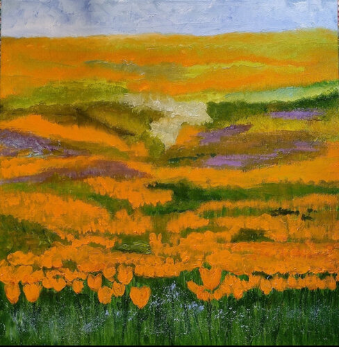 California poppies by Miriam Brussato, Painting for Sale on Select