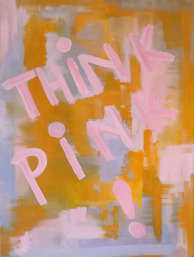 Think Pink by Miriam Brussato, Painting for Sale on Select