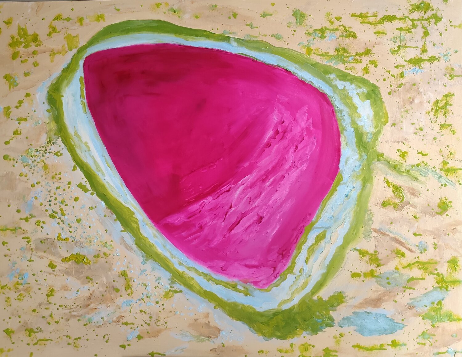 Pink Lake Miriam Brussato Original painting for sale