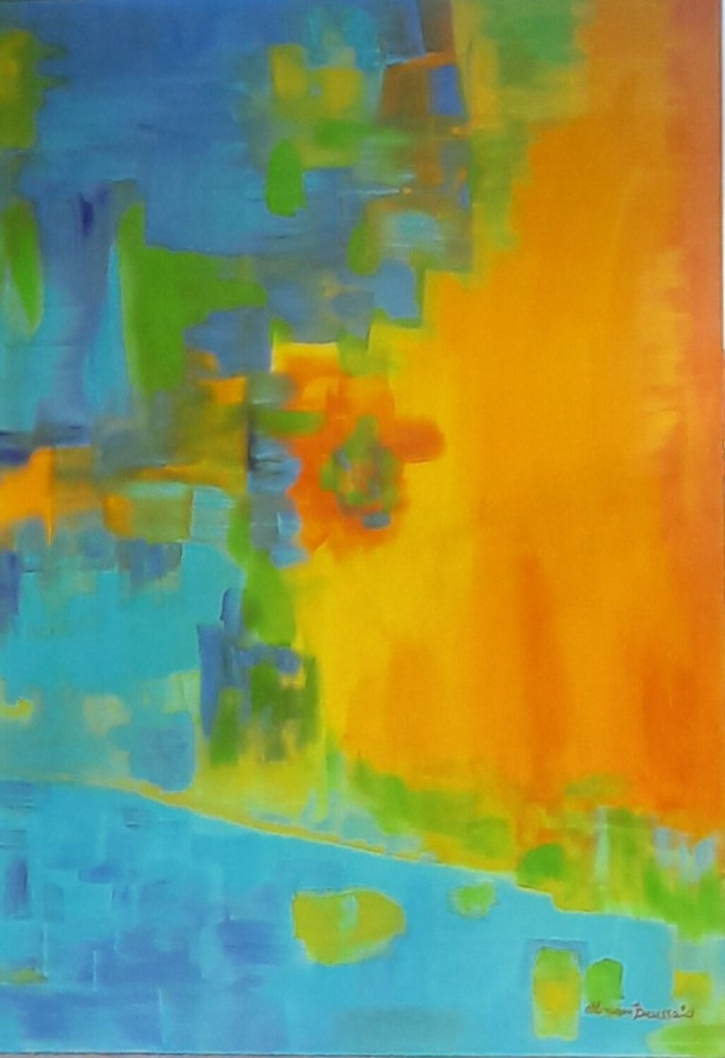 Astratto - L' alba di un nuovo giorno Miriam Brussato Original painting for sale