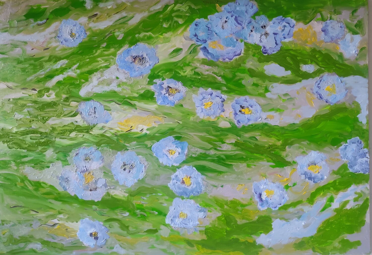 While everything Flows Miriam Brussato Original painting for sale