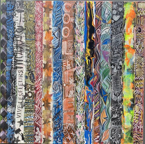 Vive les fleurs by SEB PAUL MICHEL, Painting for Sale on Select