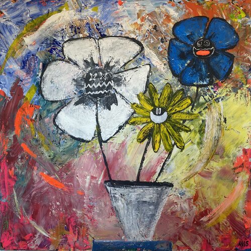 Vive les fleurs, les fleurs et les fleurs by SEB PAUL MICHEL, Painting for Sale on Select