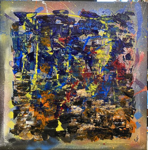 Vive l’abstraction et les fleurs by SEB PAUL MICHEL, Painting for Sale on Select