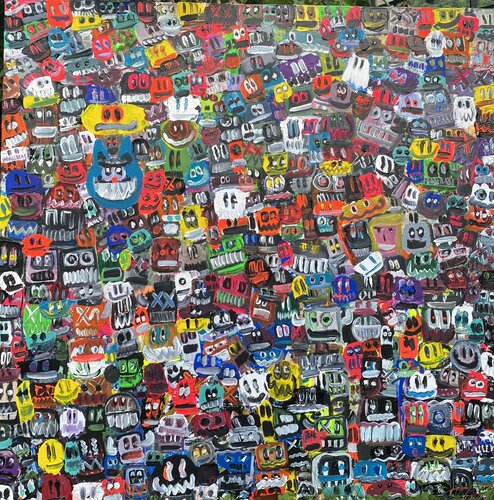 Vive les fleurs et les fleurs by SEB PAUL MICHEL, Painting for Sale on Select