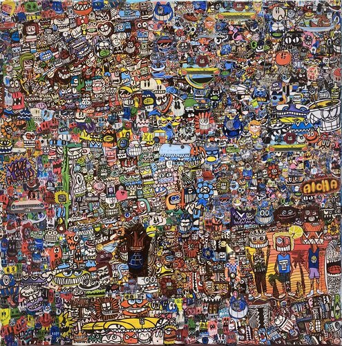 Vive les fleurs avec de collages by SEB PAUL MICHEL, Painting for Sale on Select