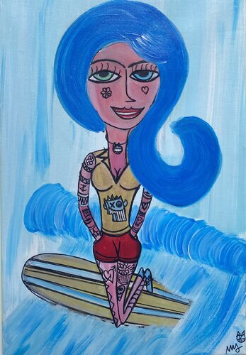 Vive le surf by SEB PAUL MICHEL, Painting for Sale on Select