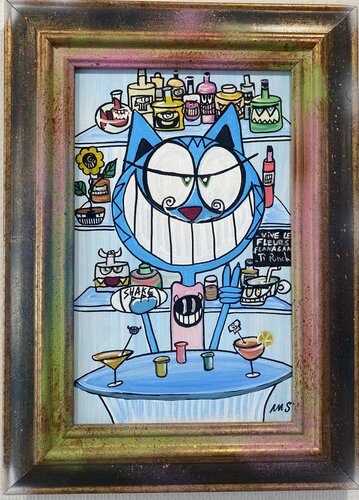 Cocktails and cool by SEB PAUL MICHEL, Painting for Sale on Select
