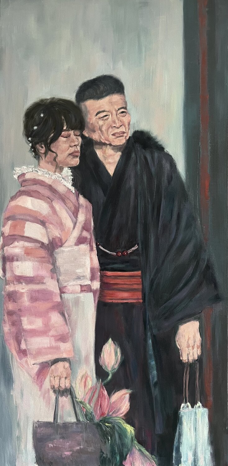 The Shopping Gang Christiane Bernreuther Original painting for sale