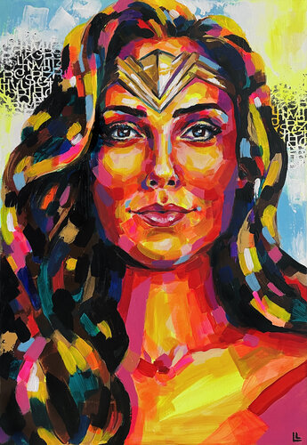 Wonder woman by Leah Larisa Bunshaft, Painting for Sale on Select