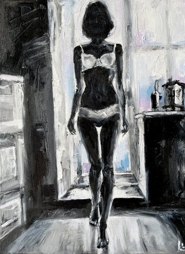 Woman near the window by Leah Larisa Bunshaft, Painting for Sale on Select