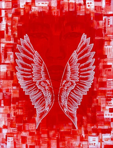 Folded Wings by Leah Larisa Bunshaft, Painting for Sale on Select