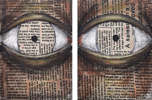 False Mirror - Algorithm 2 by Leah Larisa Bunshaft, Painting for Sale on Select