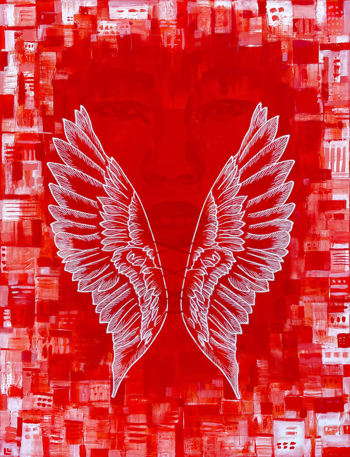 Folded Wings Leah Larisa Bunshaft Original painting for sale