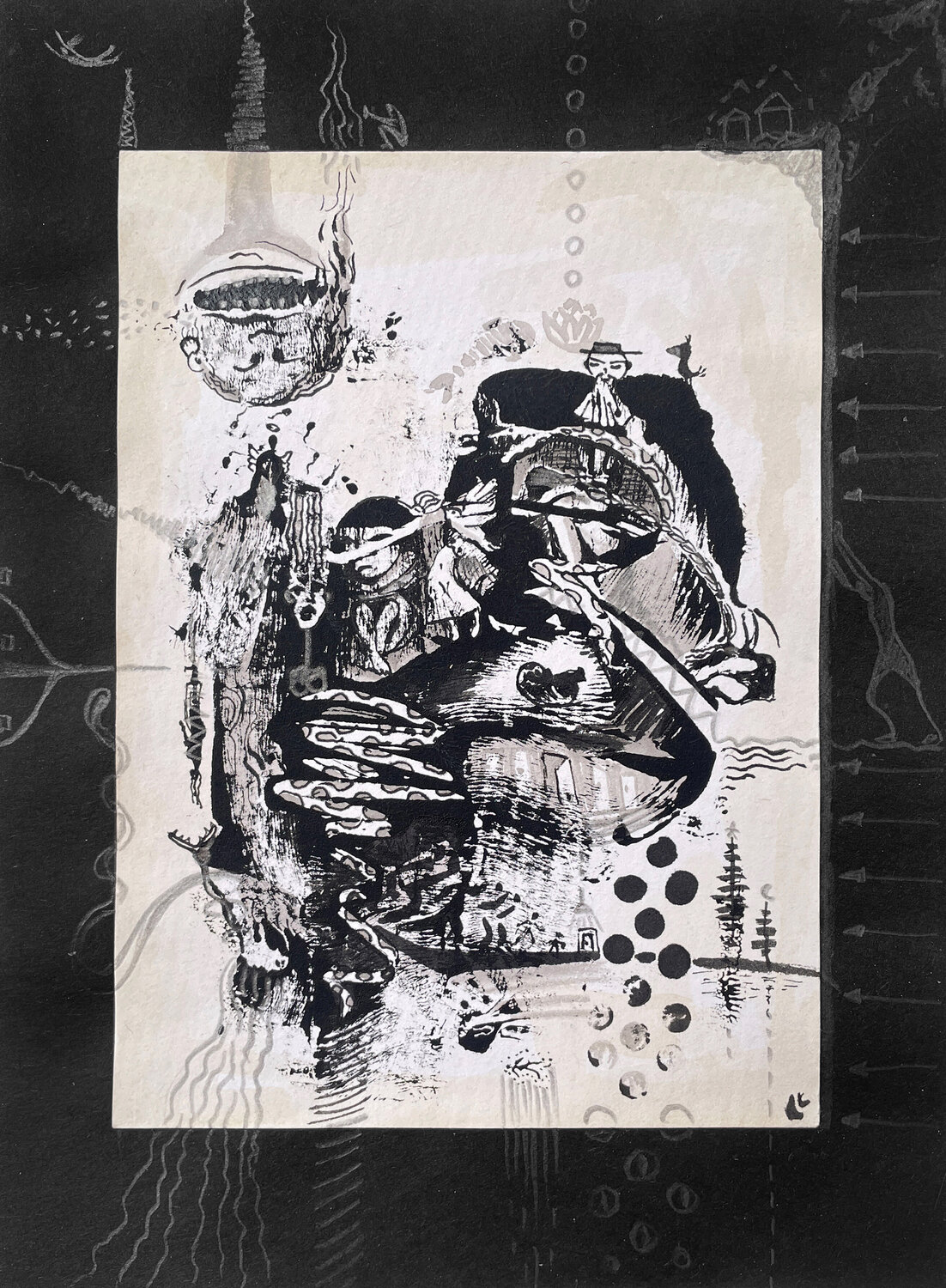 Moods and Fears 3 Leah Larisa Bunshaft Original painting for sale