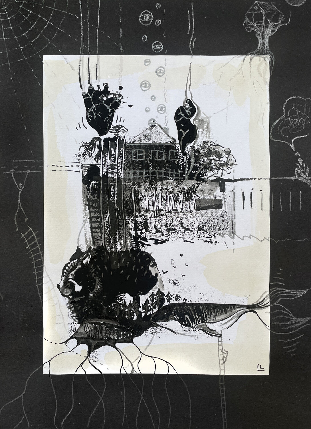 Moods and Fears 6 Leah Larisa Bunshaft Original painting for sale