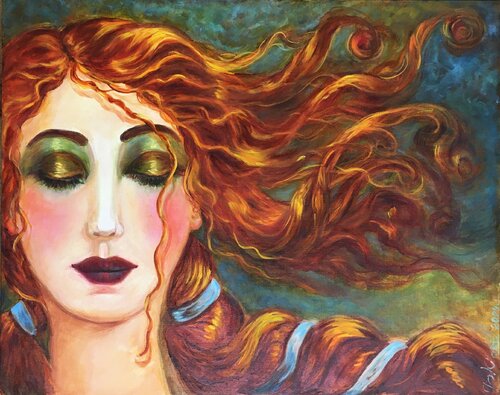 Freya's Sorrow by Olga Begisheva K., Painting for Sale on Select