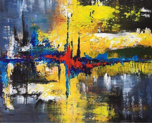 Abstract landscape by Olga Begisheva K., Painting for Sale on Select