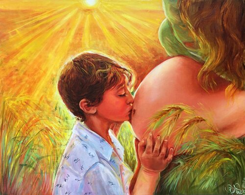 Maternity by Olga Begisheva K., Painting for Sale on Select