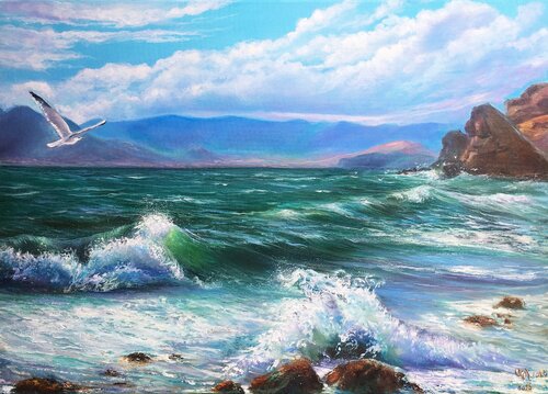 Sea Breeze by Olga Begisheva K., Painting for Sale on Select