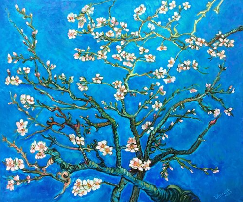 Almond Blossom by V. Van Gogh. Reproduction von Olga Begisheva K., Malerei kaufen auf Select