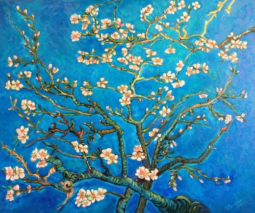 Almond Blossom by V. Van Gogh by Olga Begisheva K., Painting for Sale on Select