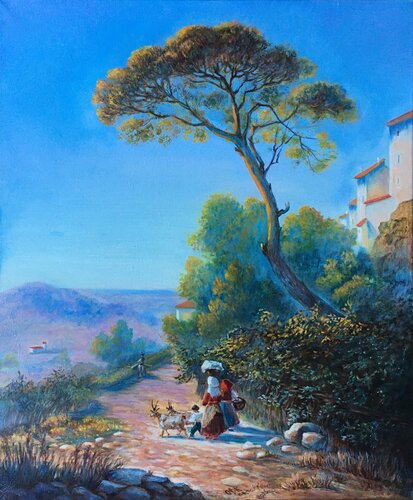 Italian Landscape by Olga Begisheva K., Painting for Sale on Select